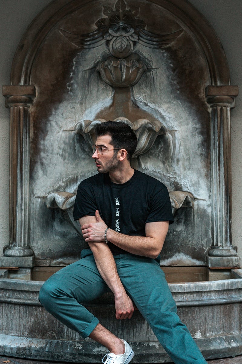 A man’s profile picture on an adultery dating site.